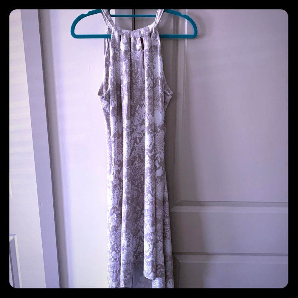 Snakeskin high low dress